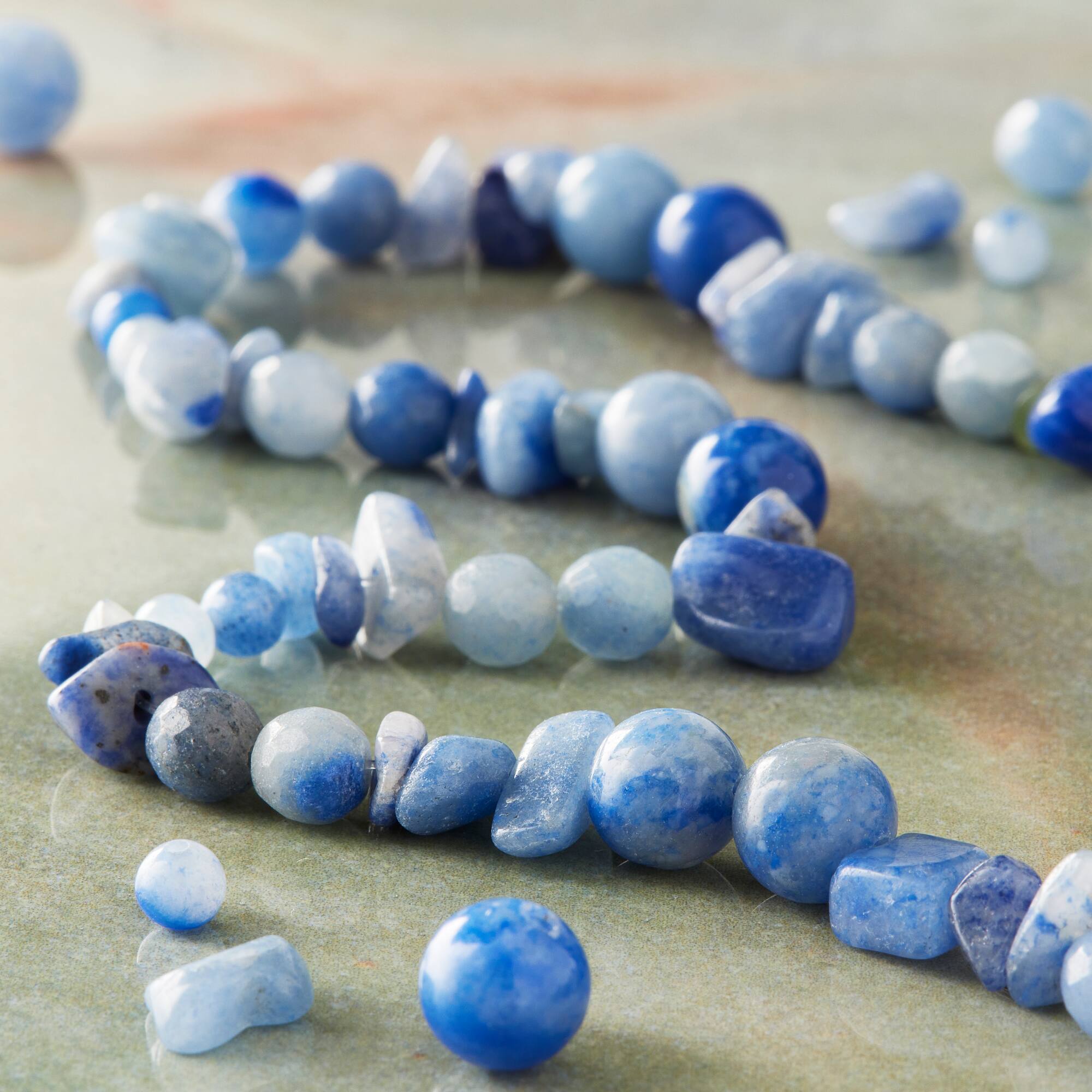 Dark Blue Aventurine Beads Value Pack by Bead Landing™